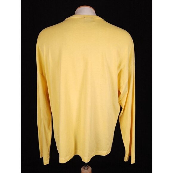 Vivendii Organic Cotton Long Sleeve T-Shirt L Mens Yellow Look Around $170 - Picture 7 of 15